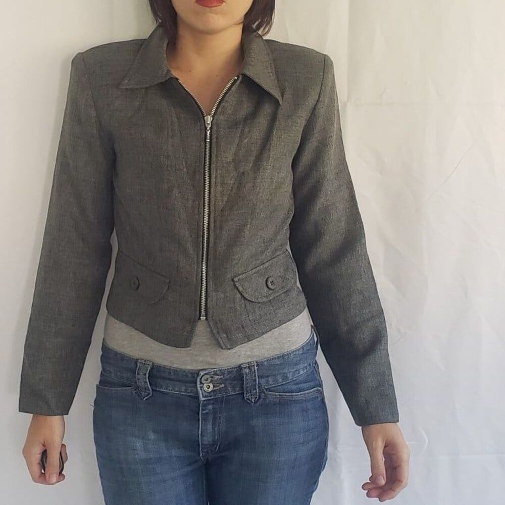 Y2K All That Jazz Gray Jacket